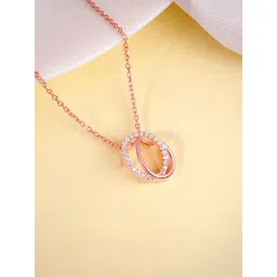 GIVA 925 Sterling Silver Rose Gold Pendant for Women-picture-43