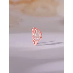 GIVA 925 Sterling Silver Rose Gold-Plated Stone Studded Aam Stud Nosepin-picture-35