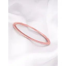 GIVA 92.5 Sterling Silver Rose Gold Rising Radiance Bangle-picture-32