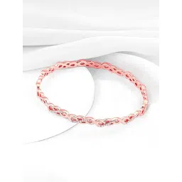 GIVA 92.5 Sterling silver Rose Gold Sparkle In Grace Bangle-picture-34