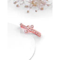 GIVA 92.5 Sterling Silver Rose Gold Verve Adjustable Ring for Womens and Girls-picture-21