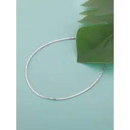 GIVA 92.5 Sterling Silver Sparkling Light Single Anklet-picture-14