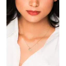 giva 925 Sterling Silver Studded Evil Eye Zircon Pendant Necklace-picture-53