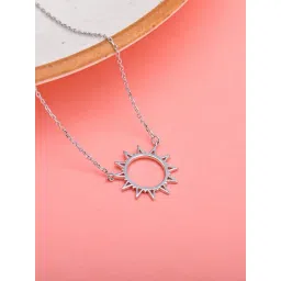 GIVA 92.5 Sterling Silver Sunshine Necklace for Women-picture-27