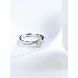 GIVA 92.5 Sterling Silver Twist Ring for Women-picture-42