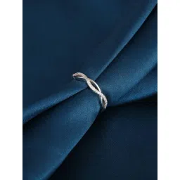 GIVA 92.5 Sterling Silver Twisted Ring for Women-picture-21