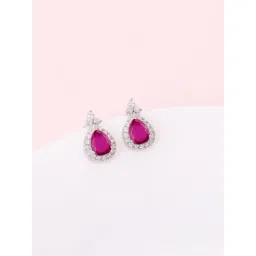 GIVA 92.5 Sterling Silver Zircon Ballentine Stud Earrings for Women-picture-16