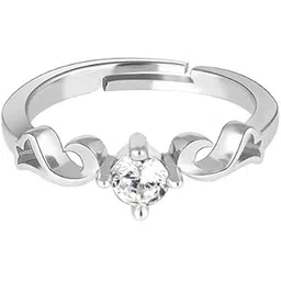 giva 925 Sterling Silver Zircon Beachy Waves Ring For Women, Adjustable - Gift for Her (Certificate of Authenticity & 925 Stamp) | 6 Month Warranty-picture-12