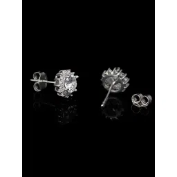 GIVA 92.5 Sterling Silver Zircon Floral Earrings-picture-35