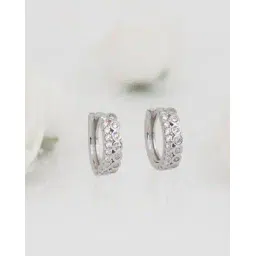 giva 925 Sterling Silver Zircon Sparkling Huggie Earrings-picture-17