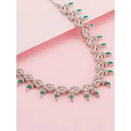 GIVA 92.5 Sterling Silver Zircon-Studded Kalash Princess Necklace for Women-picture-40