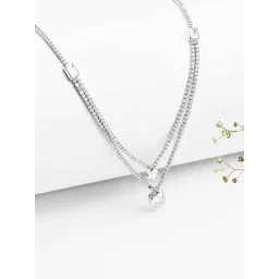 GIVA Anushka Sharma 92.5 Sterling Silver Layered Drop Necklace for Women-picture-35