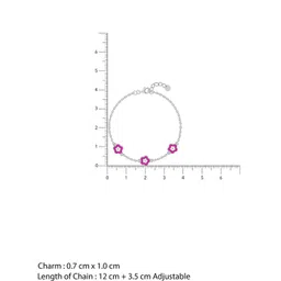 GIVA Girls 925 Sterling Silver Rhodium-Plated CZ-Studded Flower Wraparound Bracelet image 4