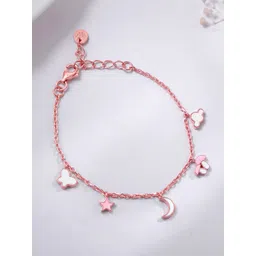 GIVA Girls 925 Sterling Silver Rose Gold-Plated Fairytale Wraparound Bracelet-picture-27