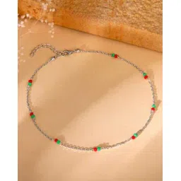 giva Girls Sterling Silver Beaded Anklets-picture-29