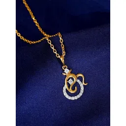 GIVA Gold Spiritual Ganesha Lab Grown Diamond Pendant-picture-16