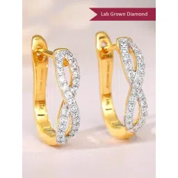 GIVA Lab Grown Diamond 14k (585) Gold Earrings for Women-picture-27