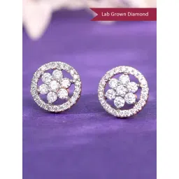 GIVA Lab Grown Diamond 18k (750) Gold Earrings for Women-picture-30