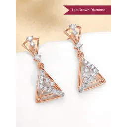 GIVA Lab Grown Diamond 18k (750) Gold Earrings for Women-picture-36