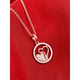 GIVA Love All Around 925 Silver One World One Love Pendant with Link Chain for Women & Girls-picture-11
