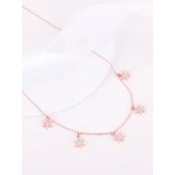 GIVA Love All Around 92.5 Sterling Silver Frost Charm Necklace for Women-picture-46