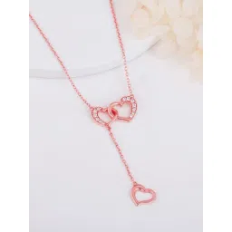 GIVA Love All Around 92.5 Sterling Silver Hearts Dripping with Love Necklace for Women-picture-42