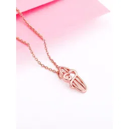 GIVA Love All Around 92.5 Sterling Silver Tripundra Om Pendant with Link Chain-picture-30