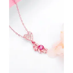 GIVA Love is Everywhere 92.5 Sterling Silver Beary Love Rose Gold Necklace-picture-44