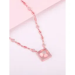 GIVA Love is Everywhere 92.5 Sterling Silver Eternal Romance Rose Gold Necklace-picture-19