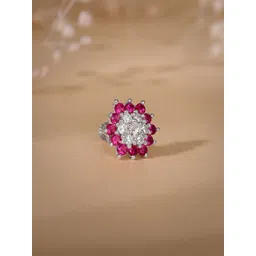 GIVA Rhodium-Plated Artificial Stones and Beads Stud Nosepin-picture-29