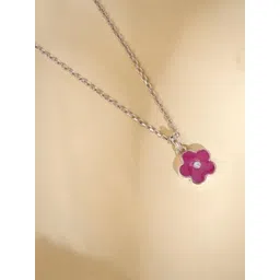 GIVA Rhodium-Plated Floral Pendants-picture-21