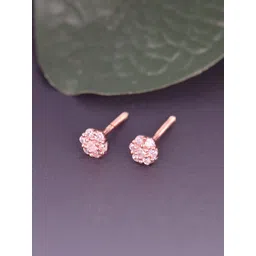 GIVA Rose Gold Plated Sterling Silver Contemporary Studs Earrings-picture-24