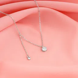 giva Silver Nebula Pendant With Link Chain Zircon Rhodium Plated Sterling Silver Necklace-picture-14