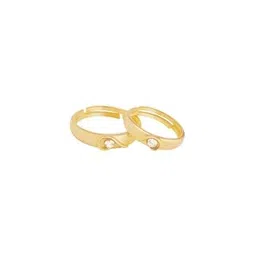 giva Sterling Silver Gold-Plated Love You to Infinity Couple Rings-picture-30