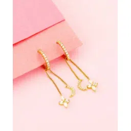 giva Sterling Silver Gold-Plated You Are My Moon & Star Drop Earrings-picture-15