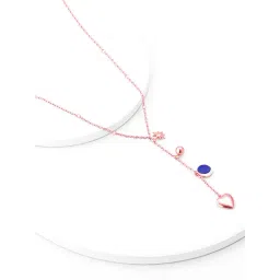 giva Sterling Silver Rose Gold Dripping Hearts Necklace for Womens and Girls-picture-24