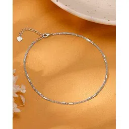 giva Women Silver Fantastic Shine Anklet-picture-19