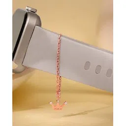 giva Women Sterling Silver Rose Gold-Plated Crown Watch Charm-picture-47