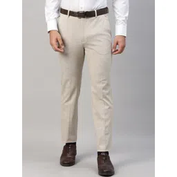 Givo Men Checked Regular Fit Mid-Rise Formal Trousers-picture-18