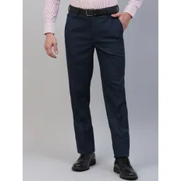 Givo Men Regular Fit Mid-Rise Formal Trousers image 1