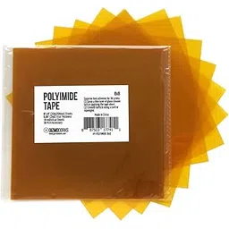 Gizmo Dorks Kapton Tape (Polyimide) for 3D Printers and Printing, 8 x 8 inches, 10 Sheets per Pack-image-5