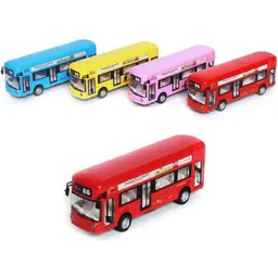 gknex London Bus Pull Back Die Cast with Openable Door Light & Sound-picture-15