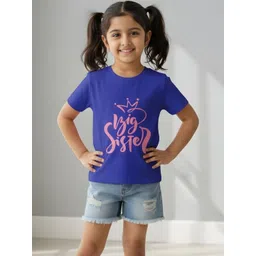 Glad Mumma Girls Printed Cotton Round Neck Tshirts-picture-15