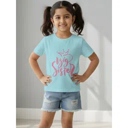 Glad Mumma Girls Printed Cotton Round Neck Tshirts-picture-18
