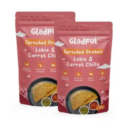 Gladful Carrot Protein Sprouted lentils & millets Instant Chilla Dosa Mix Pack of 2 - 200 g Each-picture-20