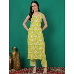 GLAM ROOTS Printed Round Neck Tunic With Trousers Co-Ords-picture-41