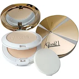 Glam21 Natural Essence Oil-Control 2-in-1 Compact Powder| Long Lasting for Makeup Matte Finish with Vitamin-E| All Skin Type |White Ivory-picture-24