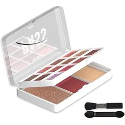 Glam21 Pocket Pass All-in-one Makeup Face Palette| Eyeshadows, Compact, Blush, Highlighter with Brushes| Highly Pigmented | Mix of Mattes & Shimmers |Travel-Friendly |Premium Pass-image-0
