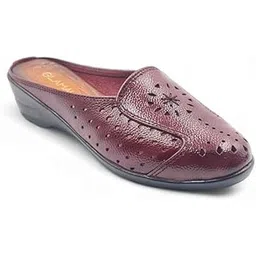 glamaura Women's Comfort Slip-On Leather Loafers with Cutwork Design and Low Heel-picture-10