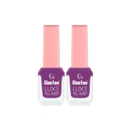 GlamFam Luxe Set Of 2 Glossy Finish Nail Lacquer - 12 ml Each - Dusky Wine 43-picture-25
